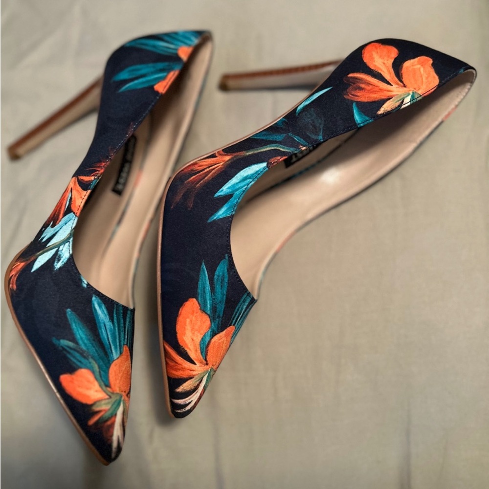 Elegant Floral Stiletto Heels